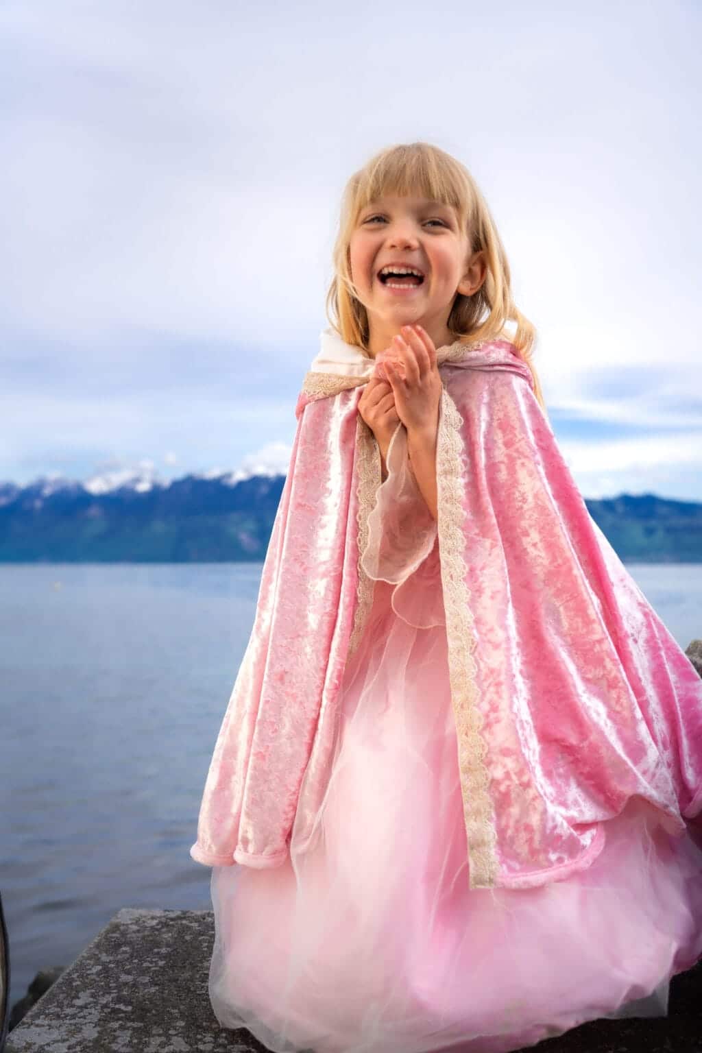 Prinsessen cape + handschoenen - maat 110/116 - Afbeelding 2