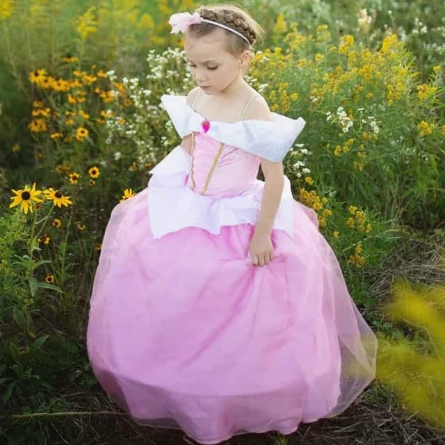 Doornroosje jurk + tiara, toverstaf- baljurk - Afbeelding 7