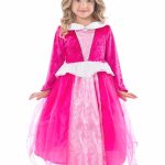 Doornroosje jurk + tiara, toverstaf, handschoenen, juwelen
