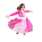 Doornroosje jurk + tiara, toverstaf, handschoenen, juwelen