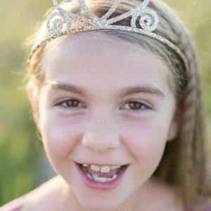 Prinses kroontje - zilver met glitters