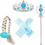 Prinsessenjurk Frozen Elsa + accessoires - Ijskoningin
