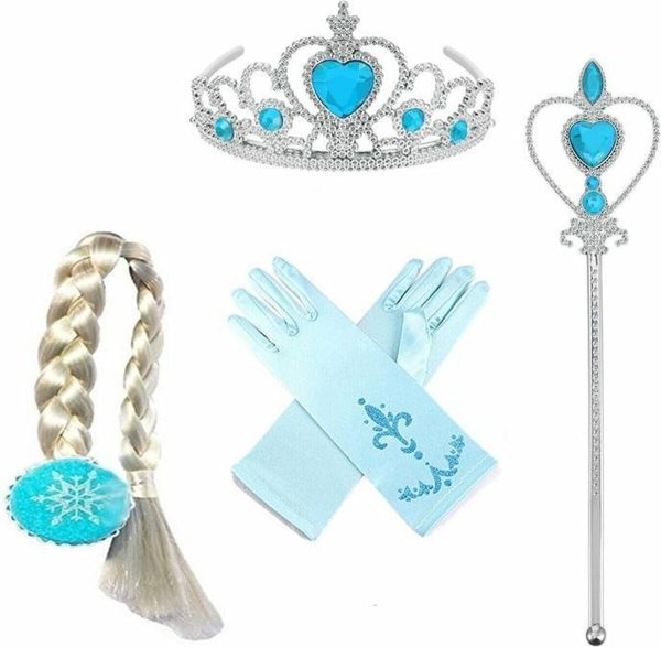 Prinsessenjurk Frozen Elsa + accessoires - Ijskoningin - Afbeelding 4