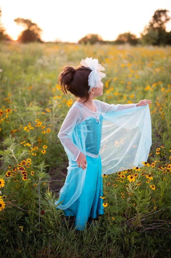 Frozen Elsa jurk met cape + accessoires - Afbeelding 2
