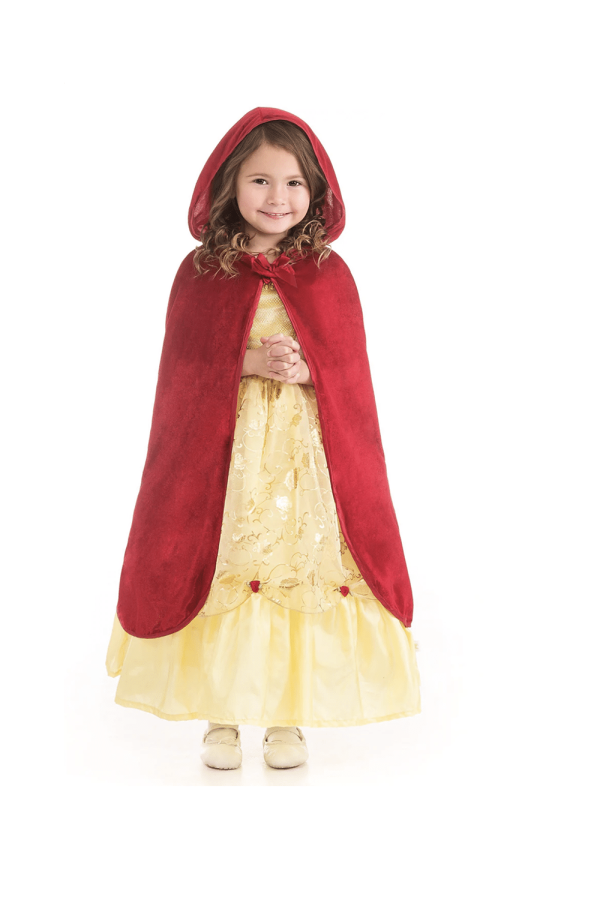 Voor bij je Belle jurk - rode cape met kap - Afbeelding 5