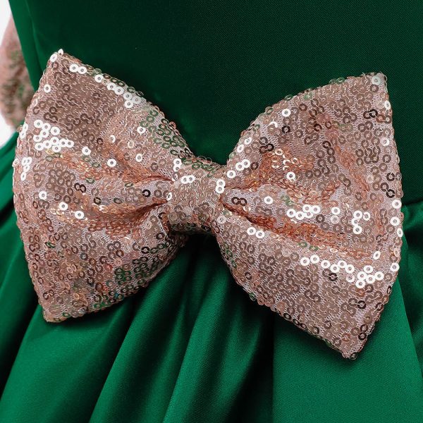 Feestjurk meisje - prinsessenjurk - Groen - Afbeelding 3