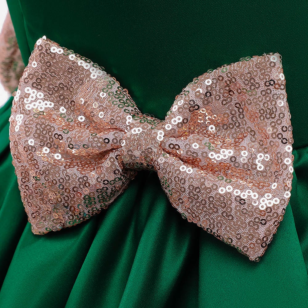 Feestjurk meisje - prinsessenjurk - Groen - Afbeelding 3