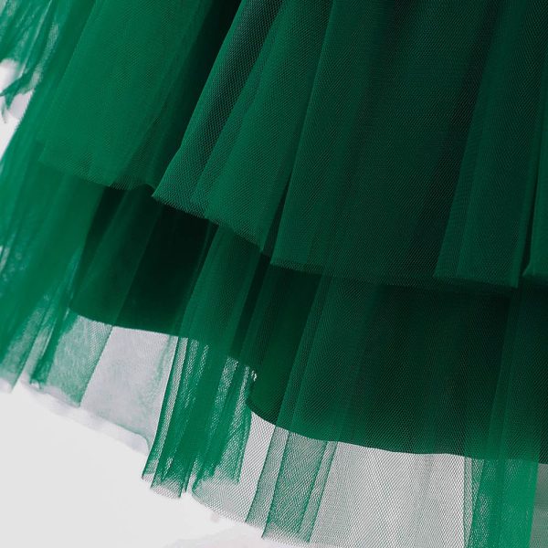 Feestjurk meisje - prinsessenjurk - Groen - Afbeelding 2
