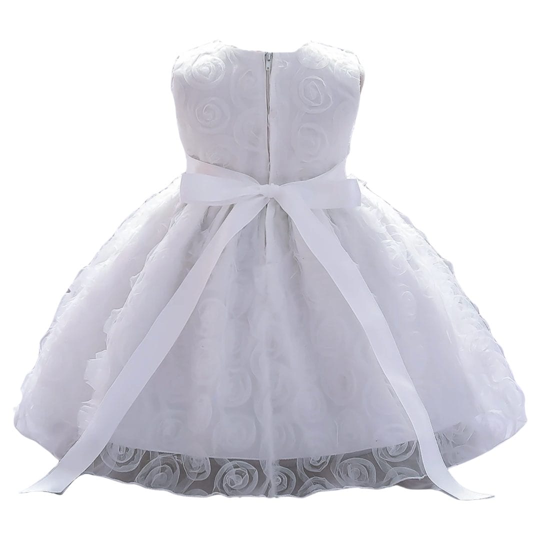 Feestjurk meisje - prinsessenjurk - baby - wit - Afbeelding 2