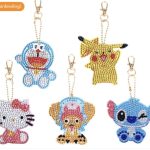 Diamond Painting - 10 x Sleutelhanger - Stitch - Pokemon - Dubbelzijdig