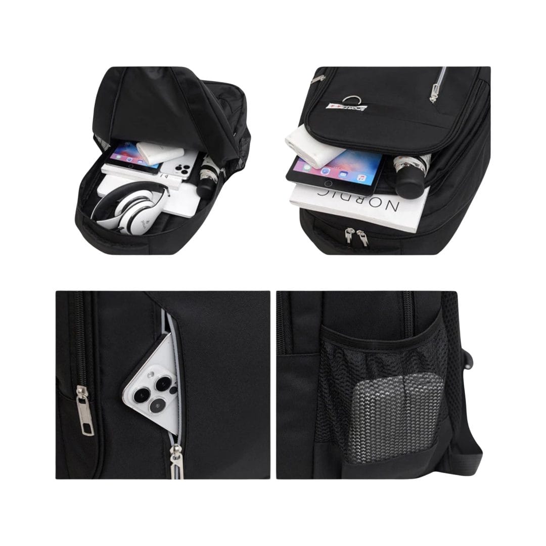 Schooltas - Rugzak Heren - Laptoptas - Rugzak Jongens - 34 x 14 x 47 cm - Afbeelding 4