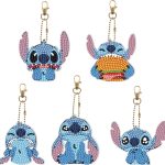 Diamond Painting - 10 x Sleutelhanger - Stitch - Pokemon - Dubbelzijdig