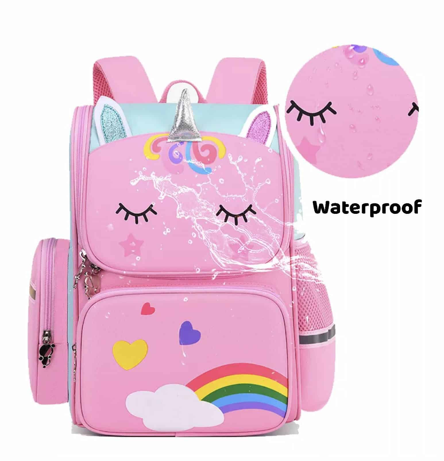 Unicorn-Rugtas-Eenhoorn-Kinderrugzak-Schooltas-Roze-40 x 27 x 15 cm - Afbeelding 4