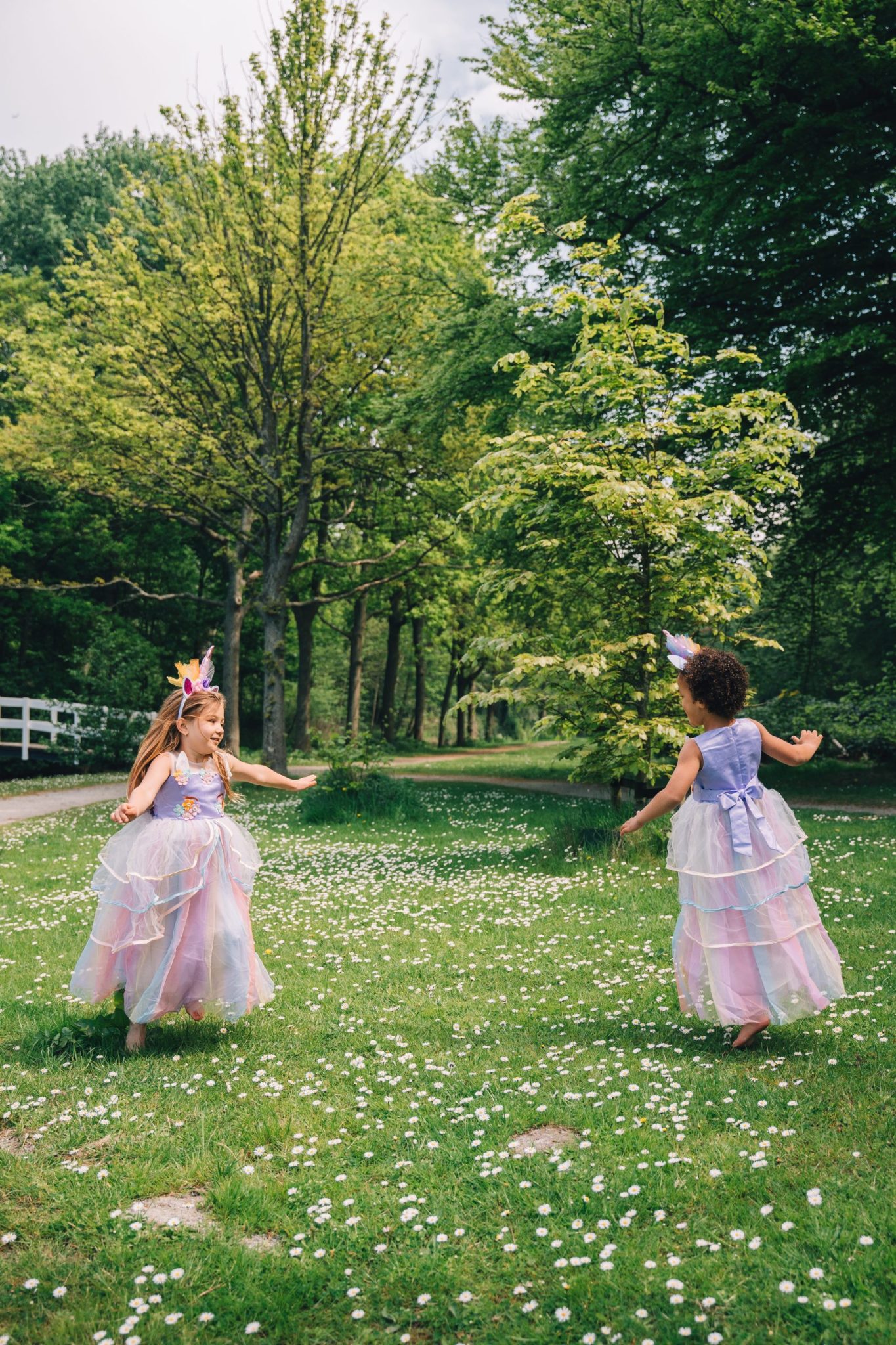 Unicorn Jurk - Eenhoorn Jurk - Paars - Haarband + Paarse prinsessenhandschoenen - Afbeelding 6