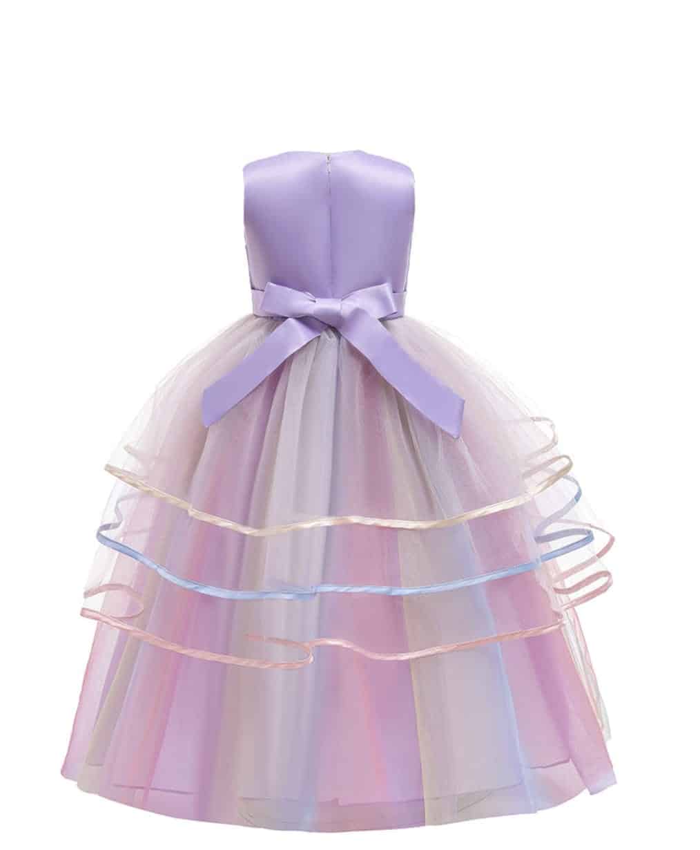 Unicorn Jurk - Eenhoorn Jurk - Paars - Haarband + Paarse prinsessenhandschoenen - Afbeelding 7