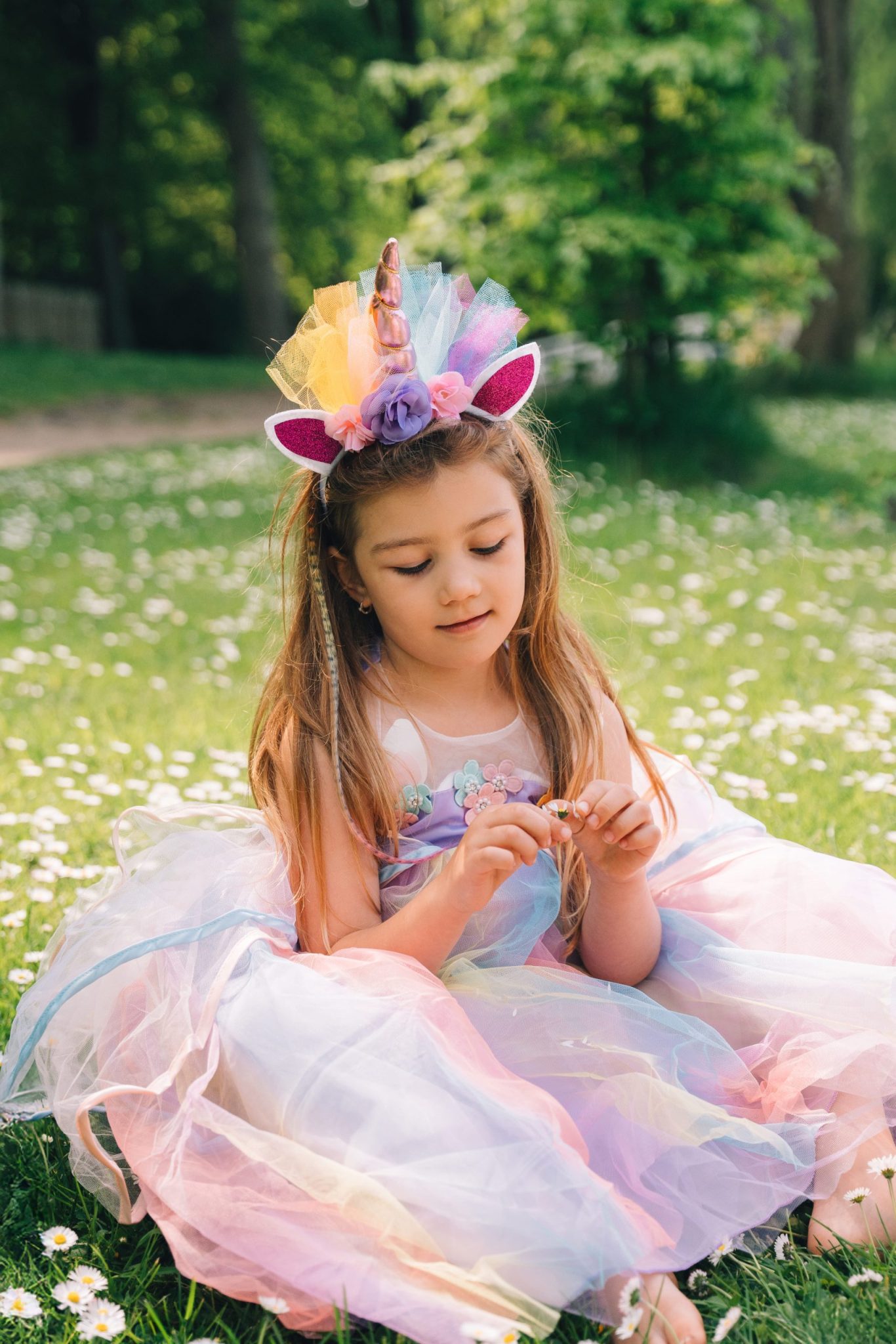 Unicorn Jurk - Eenhoorn Jurk - Paars - Haarband + Paarse prinsessenhandschoenen - Afbeelding 5