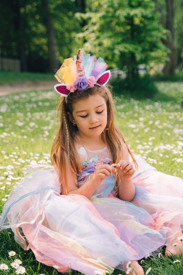 Unicorn Jurk - Eenhoorn Jurk - Paars - Haarband + Paarse prinsessenhandschoenen - Afbeelding 5