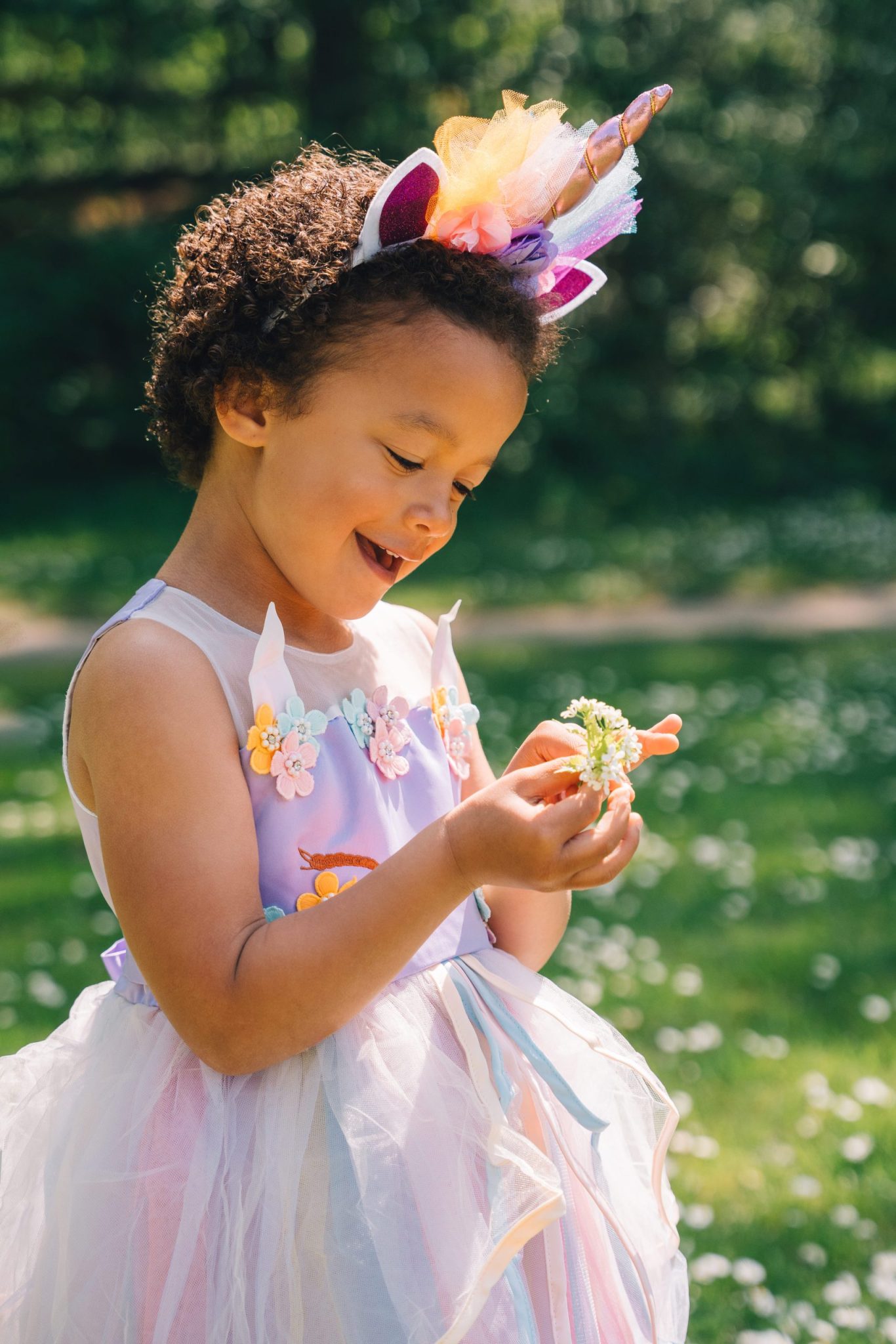 Unicorn Jurk - Eenhoorn Jurk - Paars - Haarband + Paarse prinsessenhandschoenen - Afbeelding 3