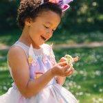 Unicorn Jurk - Eenhoorn Jurk - Paars - Haarband + Paarse prinsessenhandschoenen