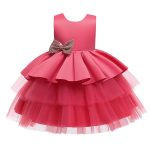 Feestjurk meisje - prinsessenjurk - perzik