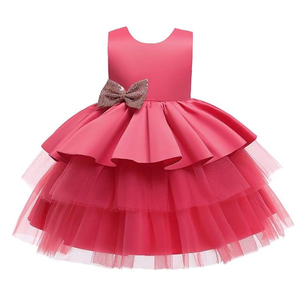 Feestjurk meisje - prinsessenjurk - perzik