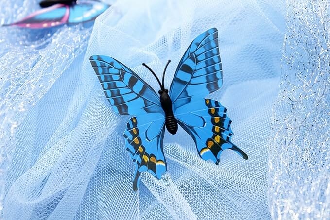 Cinderella - Assepoester blauwe prinsessenjurk vlinders - Afbeelding 4