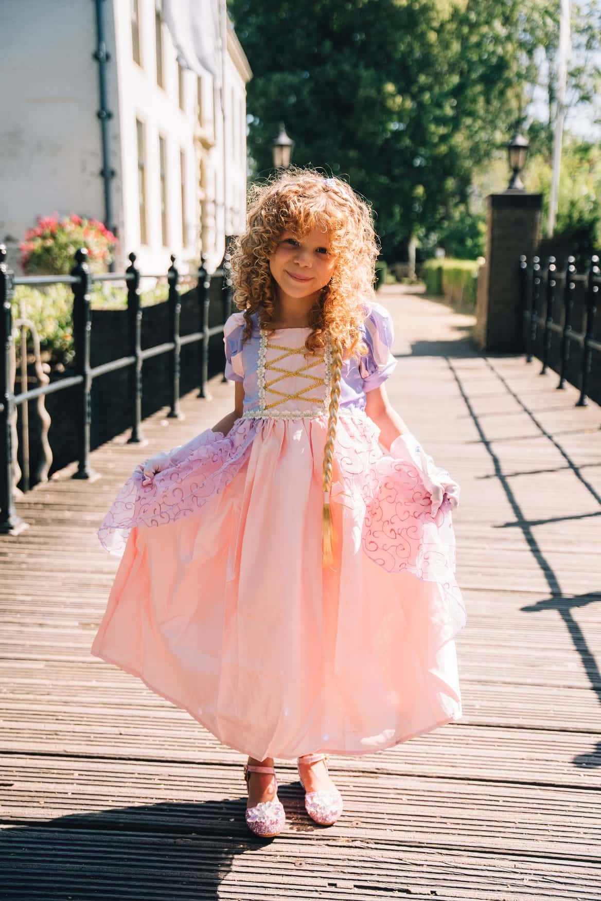 Rapunzel prinsessenjurk-Haarband-Lange handschoenen - Afbeelding 2