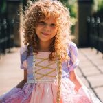 Rapunzel prinsessenjurk-Haarband-Lange handschoenen