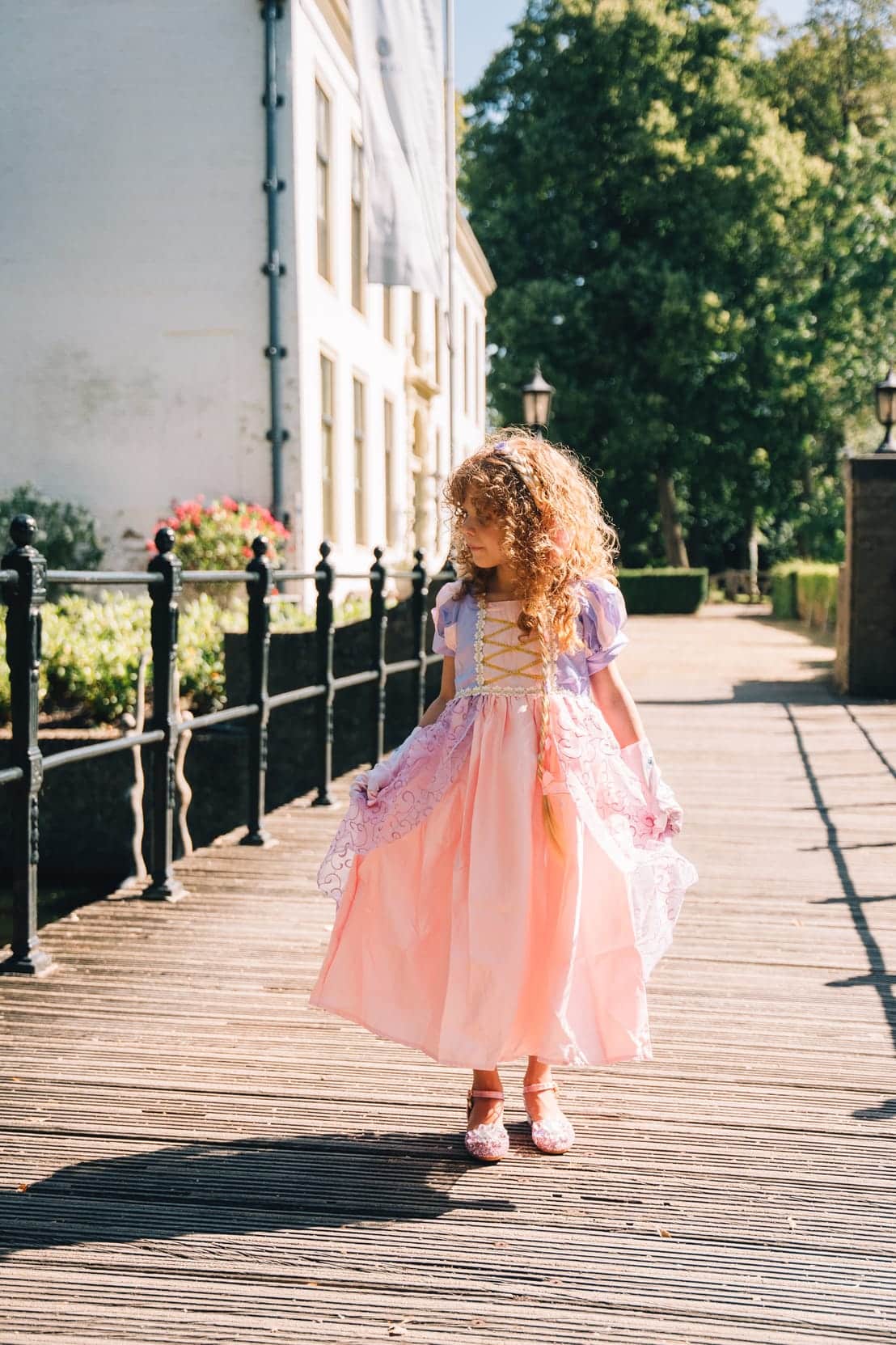 Rapunzel prinsessenjurk-Haarband-Lange handschoenen - Afbeelding 4