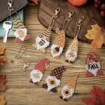 Diamond Painting Sleutelhanger - Dubbelzijdig - 8 x sleutelhanger - Kerst - Kabouters - Rood - Voor in de kerstboom - Volwassenen - Hobby - Kinderen - volledig pakket - Kinderfeestje - Maak je eigen sleutelhanger - Hanger voor aan je tas