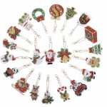Diamond Painting Sleutelhanger - Dubbelzijdig - 21 x sleutelhanger - Kerst - Kerstman - Rendier - Volwassenen - Hobby - Kinderen - volledig pakket - Kinderfeestje - Maak je eigen sleutelhanger - Hanger voor in de kerstboom