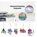 Diamond Painting Sleutelhanger - Dubbelzijdig - Haai- Dieren - 5 x sleutelhanger - Volwassenen - Hobby - Kinderen - volledig pakket - Kinderfeestje - Zelf sleutelhanger maken - Hanger voor aan je tas