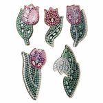 Diamond Painting Sleutelhanger - Dubbelzijdig - 5 x sleutelhanger - Tulpen - Volwassenen - Hobby - Bloemen - Kinderen - volledig pakket- Kinderfeestje - Zelf sleutelhanger maken - Hanger voor aan je tas