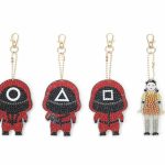 Diamond Painting Sleutelhanger - Dubbelzijdig - Squid Game - 4 x sleutelhanger - Volwassenen - Hobby - Kinderen - volledig pakket - Kinderfeestje- Zelf sleutelhanger maken - Hanger voor aan je tas