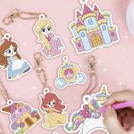 Diamond Painting Sleutelhangers - Dubbelzijdig - 15 x sleutelhanger - Hobby - Prinses - Kinderen - volledig pakket - Kinderfeestje - maak je eigen prinsessen sleutelhanger - Hanger