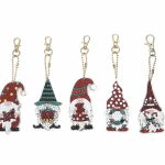 Diamond Painting Sleutelhanger - Dubbelzijdig - Kabouter - Kerst - voor in de Kerstboom - Volwassenen - Hobby - Kinderen - volledig pakket - Kinderfeestje - Sleutelhanger - Hanger