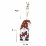 Diamond Painting Sleutelhanger - Dubbelzijdig - Kabouter - Kerst - voor in de Kerstboom - Volwassenen - Hobby - Kinderen - volledig pakket - Kinderfeestje - Sleutelhanger - Hanger