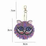 Diamond Painting Sleutelhanger - Dubbelzijdig - Volwassenen - Hobby - Poes - Kat - Dieren - Kinderen - volledig pakket - Kinderfeestje - Hanger - Dubbelzijdig