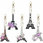 Diamond Painting Sleutelhanger - Dubbelzijdig - Volwassenen - Hobby - Paris - Parijs - Eiffeltoren - Kinderen - volledig pakket - Kinderfeestje - Hanger