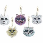 Diamond Painting Sleutelhanger - Dubbelzijdig - Volwassenen - Hobby - Poes - Kat - Dieren - Kinderen - volledig pakket - Kinderfeestje - Hanger - Dubbelzijdig