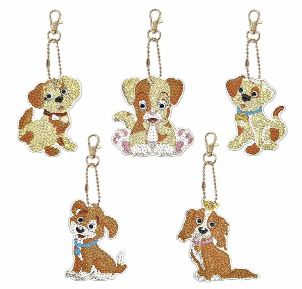 Diamond Painting Sleutelhanger - Dubbelzijdig - Dieren - Hond - Volwassenen - Hobby - Kinderen - volledig pakket - Kinderfeestje - Sleutelhanger - Hanger
