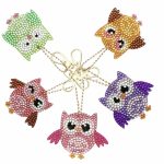 Diamond Painting Sleutelhanger - Dubbelzijdig - Dieren - Uil - Volwassenen - Hobby - Kinderen - volledig pakket - Kinderfeestje - Sleutelhanger - Hanger