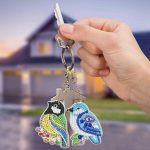 Diamond Painting Sleutelhanger - 8 stuks - Dubbelzijdig - Vogel - Hobby