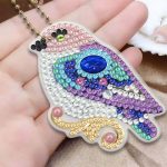 Diamond Painting Sleutelhanger - 8 stuks - Dubbelzijdig - Vogel - Hobby