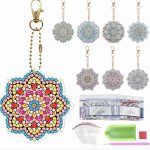 Diamond Painting Sleutelhanger - 8 stuks - Dubbelzijdig - Mandala - Volwassenen - Hobby