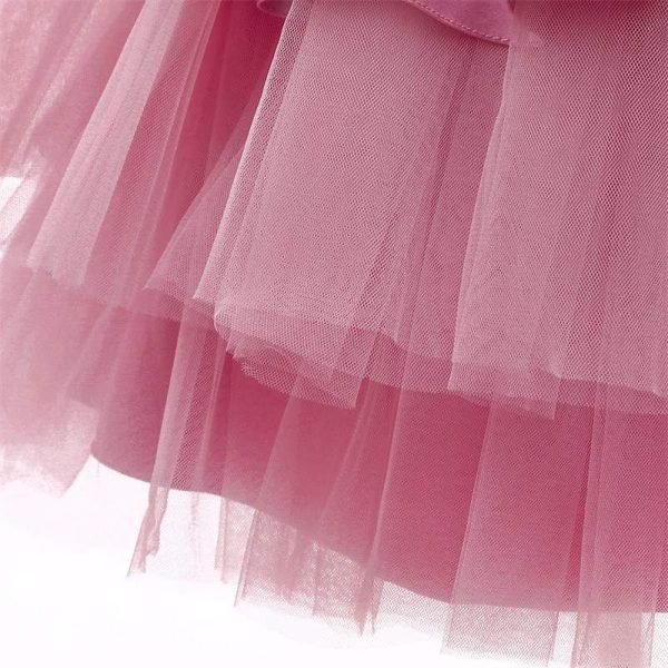 Feestjurk meisje - prinsessenjurk - roze - Afbeelding 5