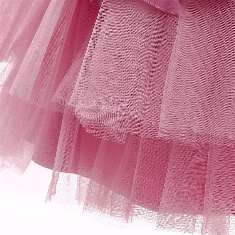 Feestjurk meisje - prinsessenjurk - roze - Afbeelding 5