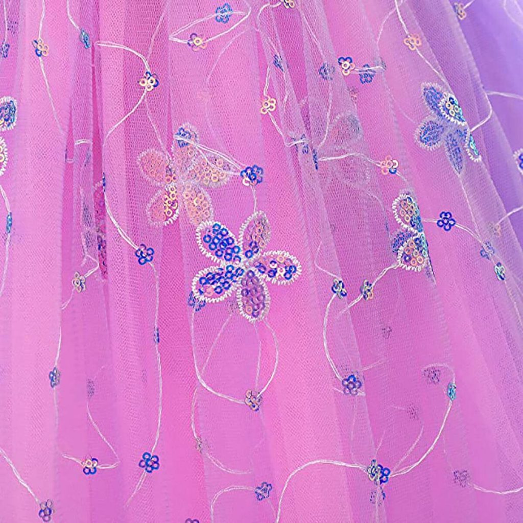 Rapunzel jurk + tiara + haarband + handschoenen + sieradenset - Afbeelding 7