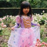 Rapunzel jurk + tiara + haarband + handschoenen + sieradenset