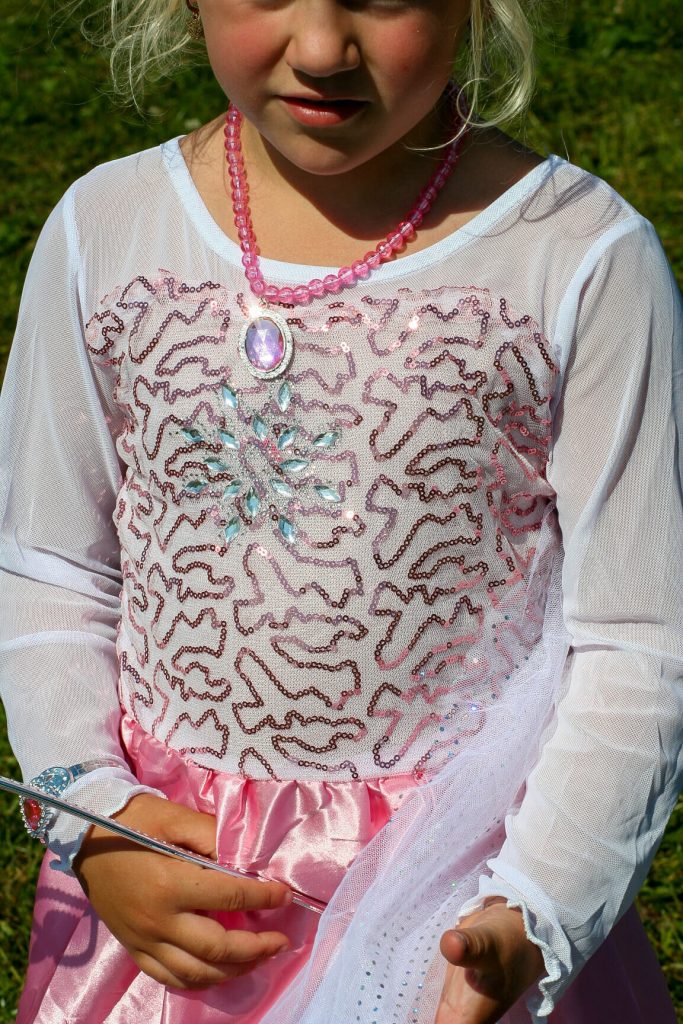 Roze prinsessenjurk met lange sleep + accessoires - Afbeelding 17